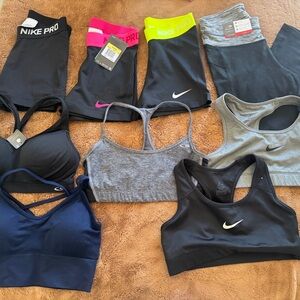 Nike Activewear Set in Black, Pink, and Gray